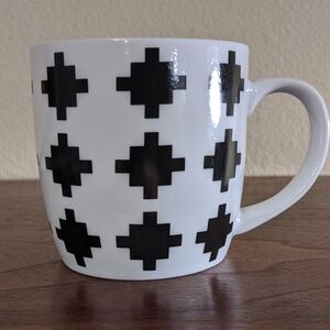 Geometric Black White Design Mug Rare